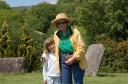 Pearl and Grandmom at Standing Stones in Kenmare